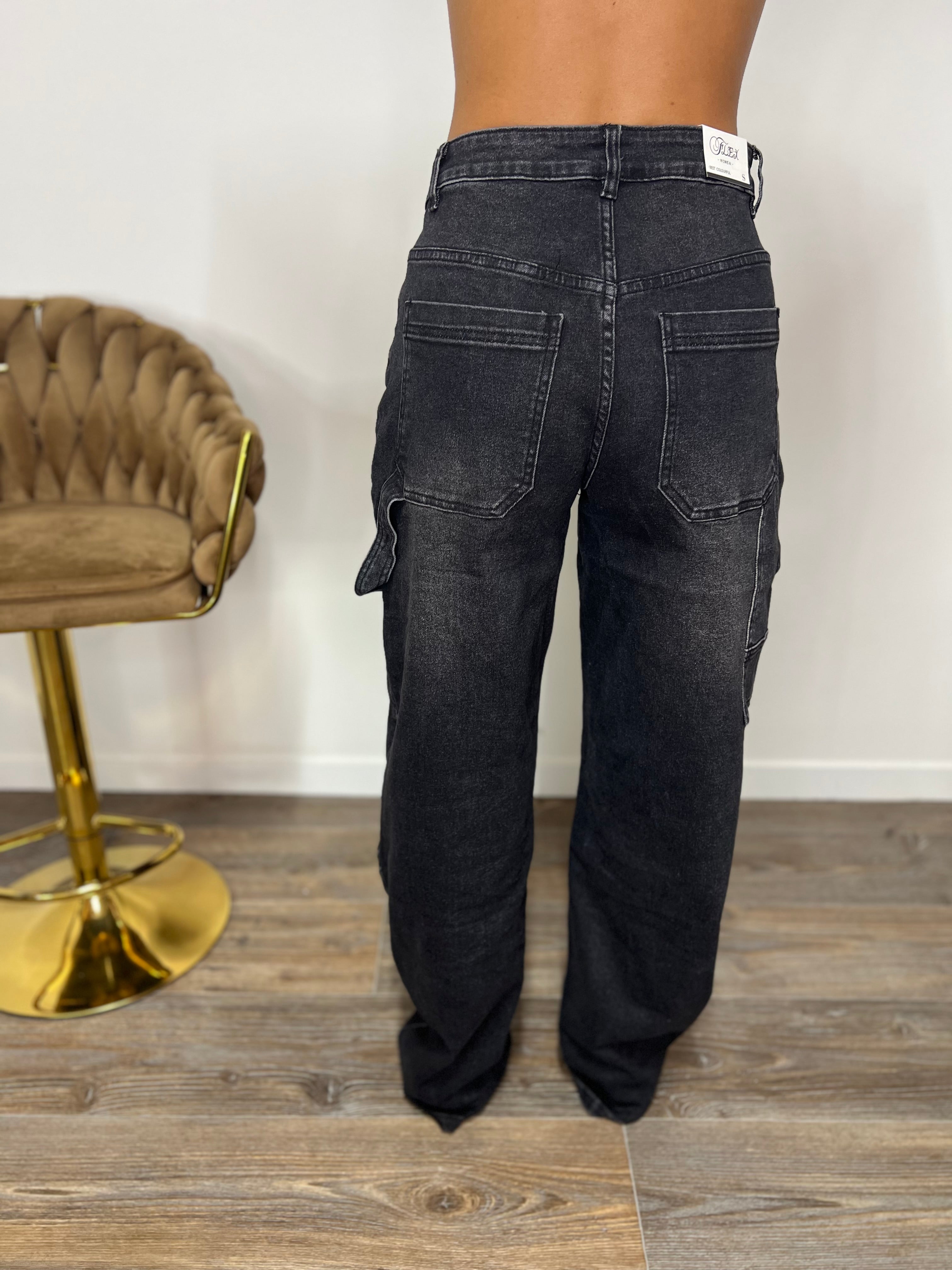 Jeans Ballon Oblique Black