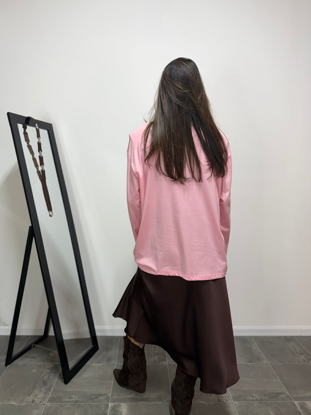 Maglia Bottoncini  JUST WEST Rosa