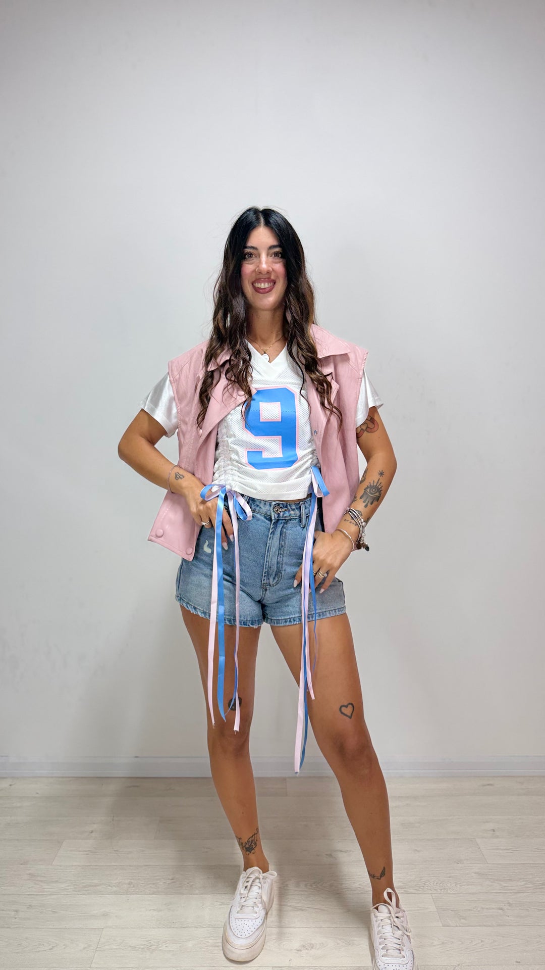 Gilet Biker Rosa