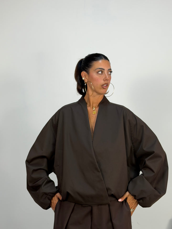 Bomber Kyoto JUST WEST Marrone