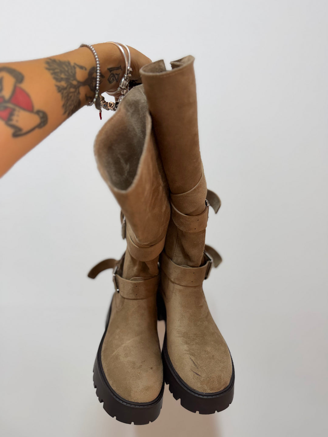 Stivale Biker Khaki