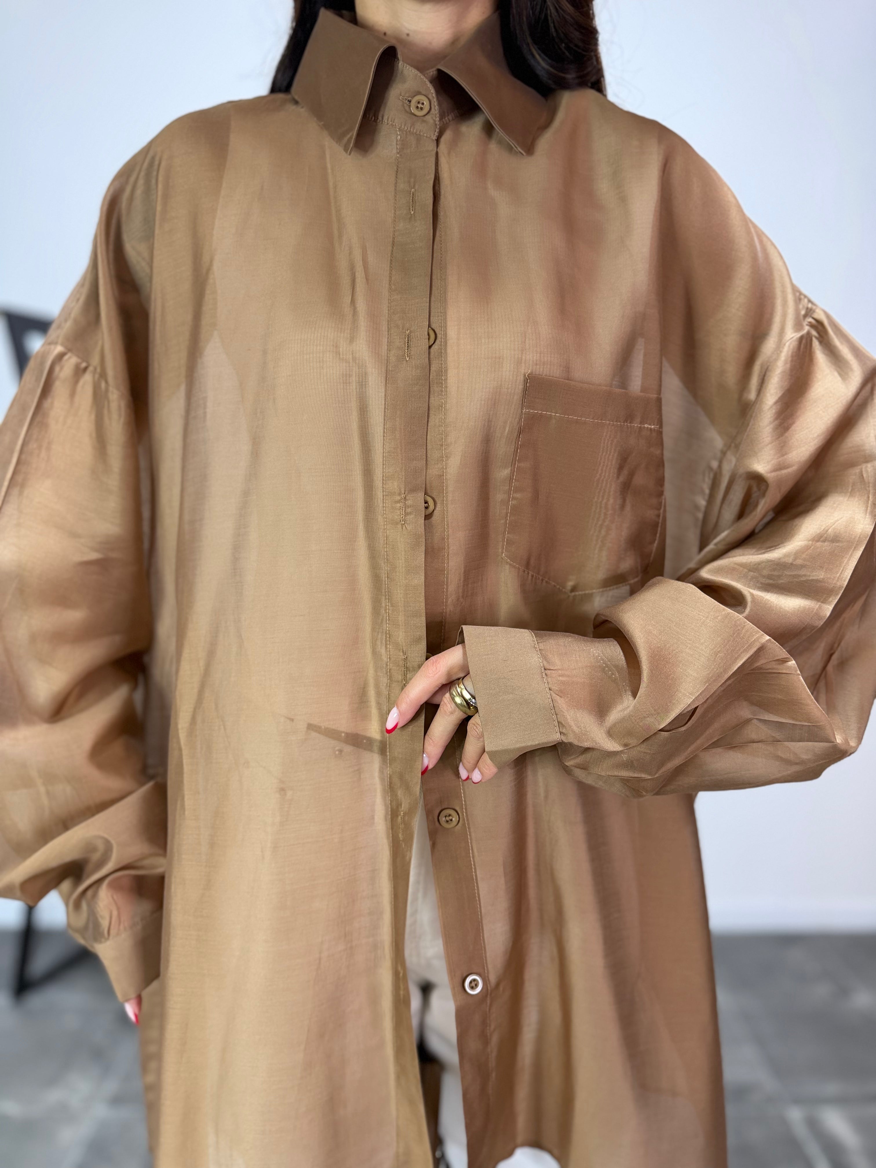 Maxi Camicia Andrea Bronzo