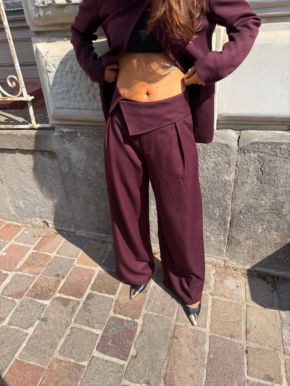 Pantalone Asia LUMINA Bordeaux