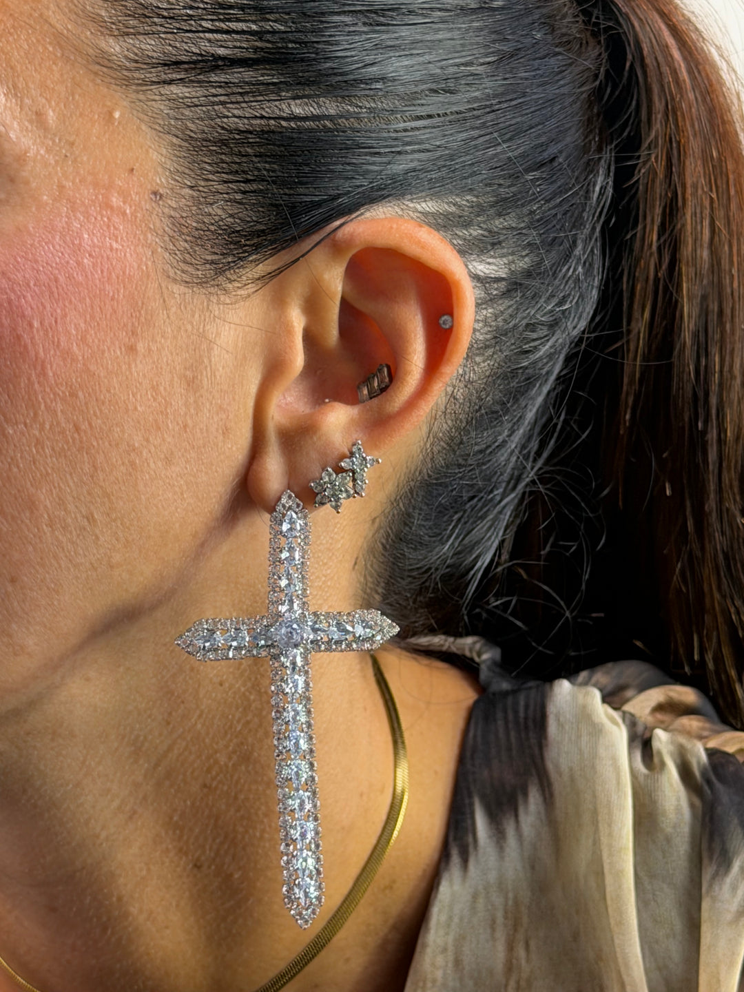 Orecchini Croce Glamour