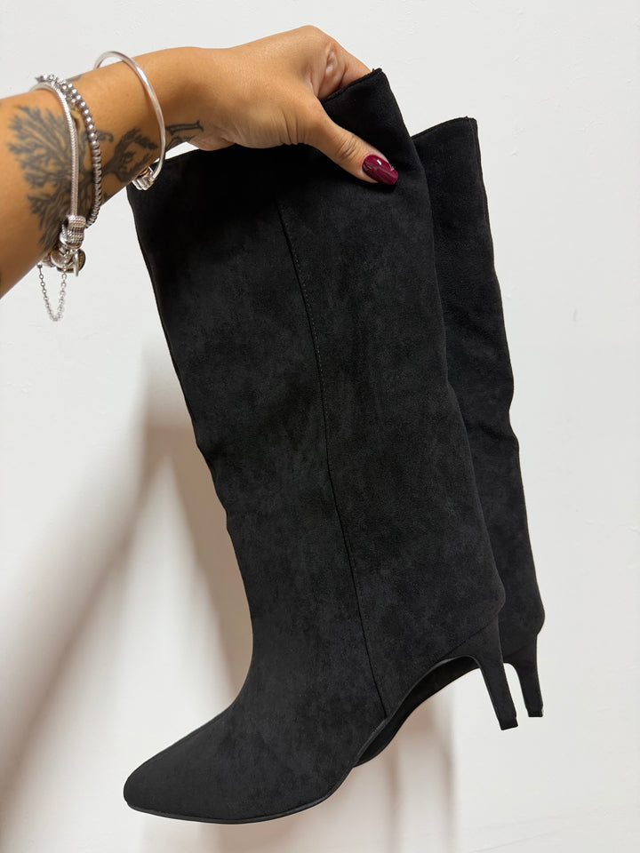 Stivale Suede Nero