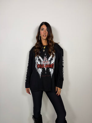 Maglia Heart Nera JUST WEST
