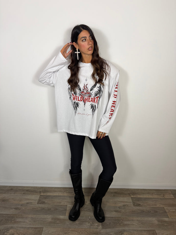 Maglia Heart Bianca JUST WEST