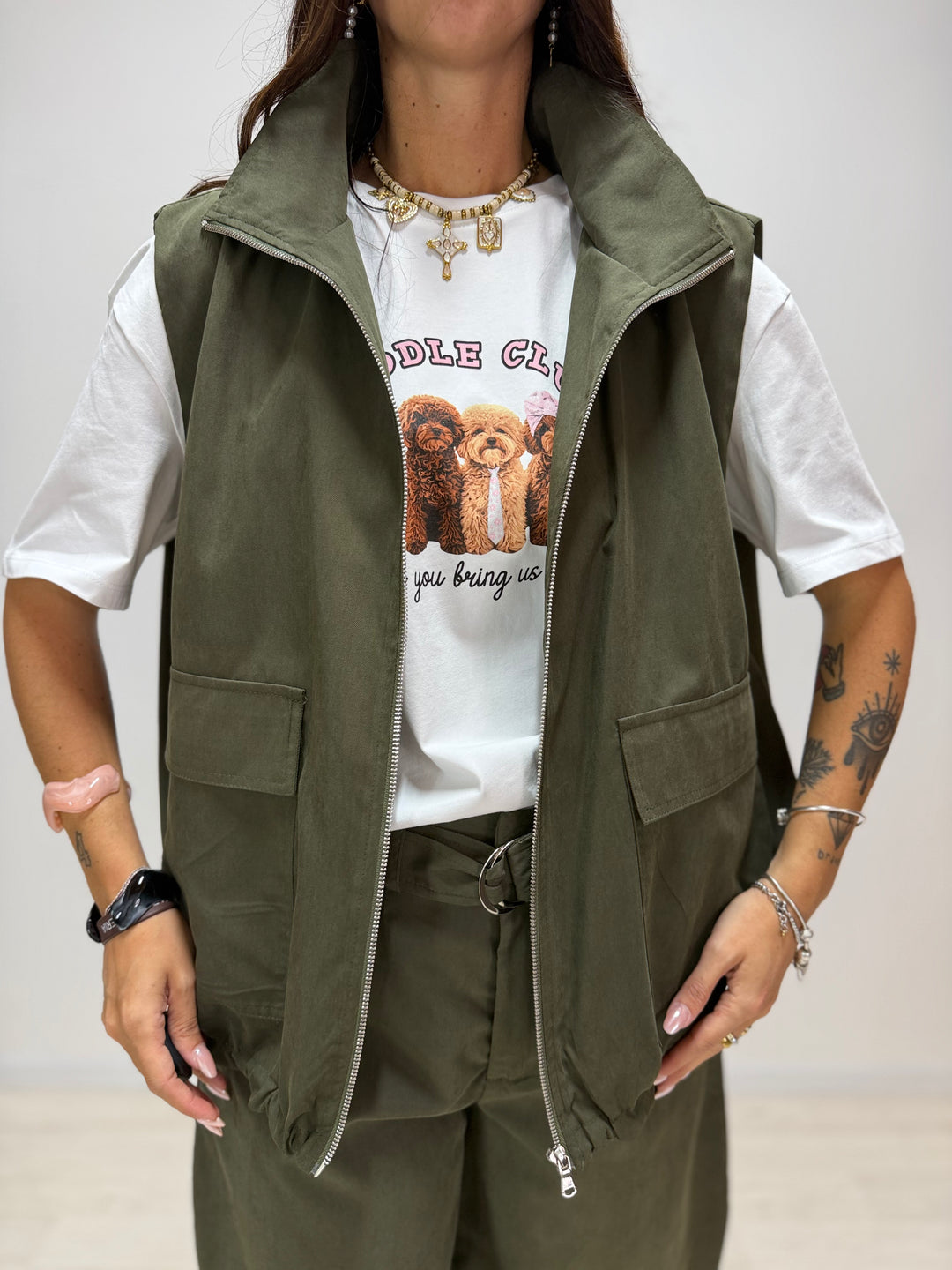 Gilet Trudy LUMINA Verde Militare