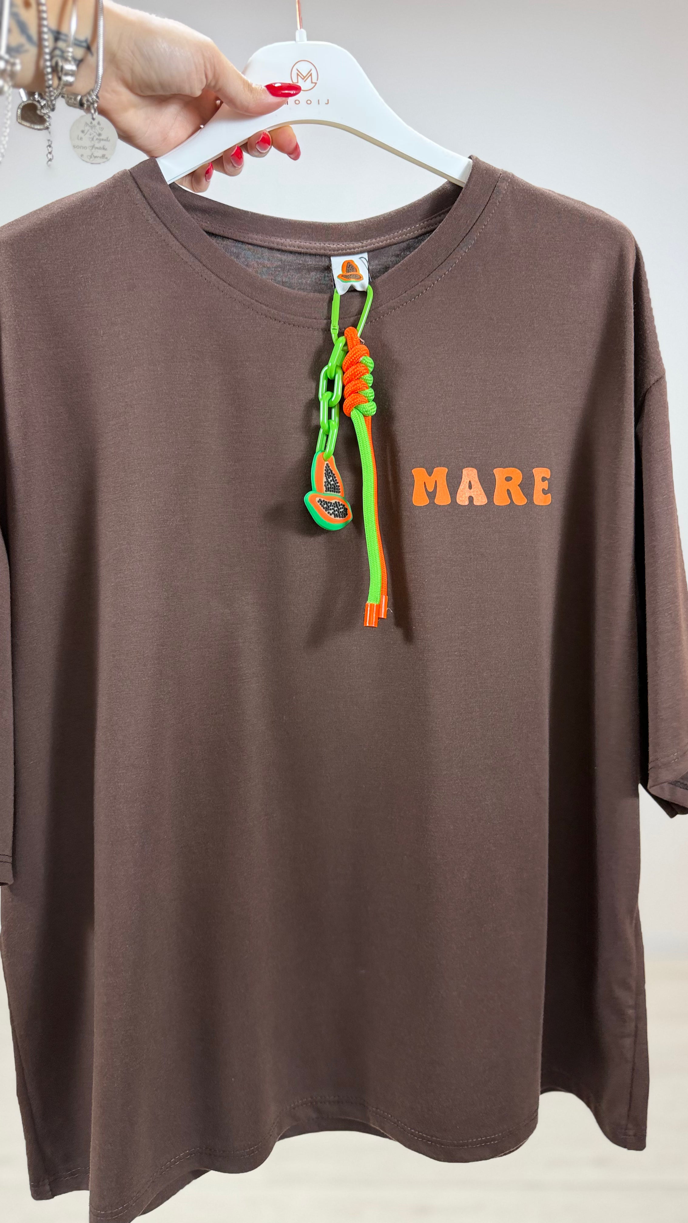 T-Shirt Mare Marrone