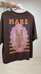 T-Shirt Mare Marrone