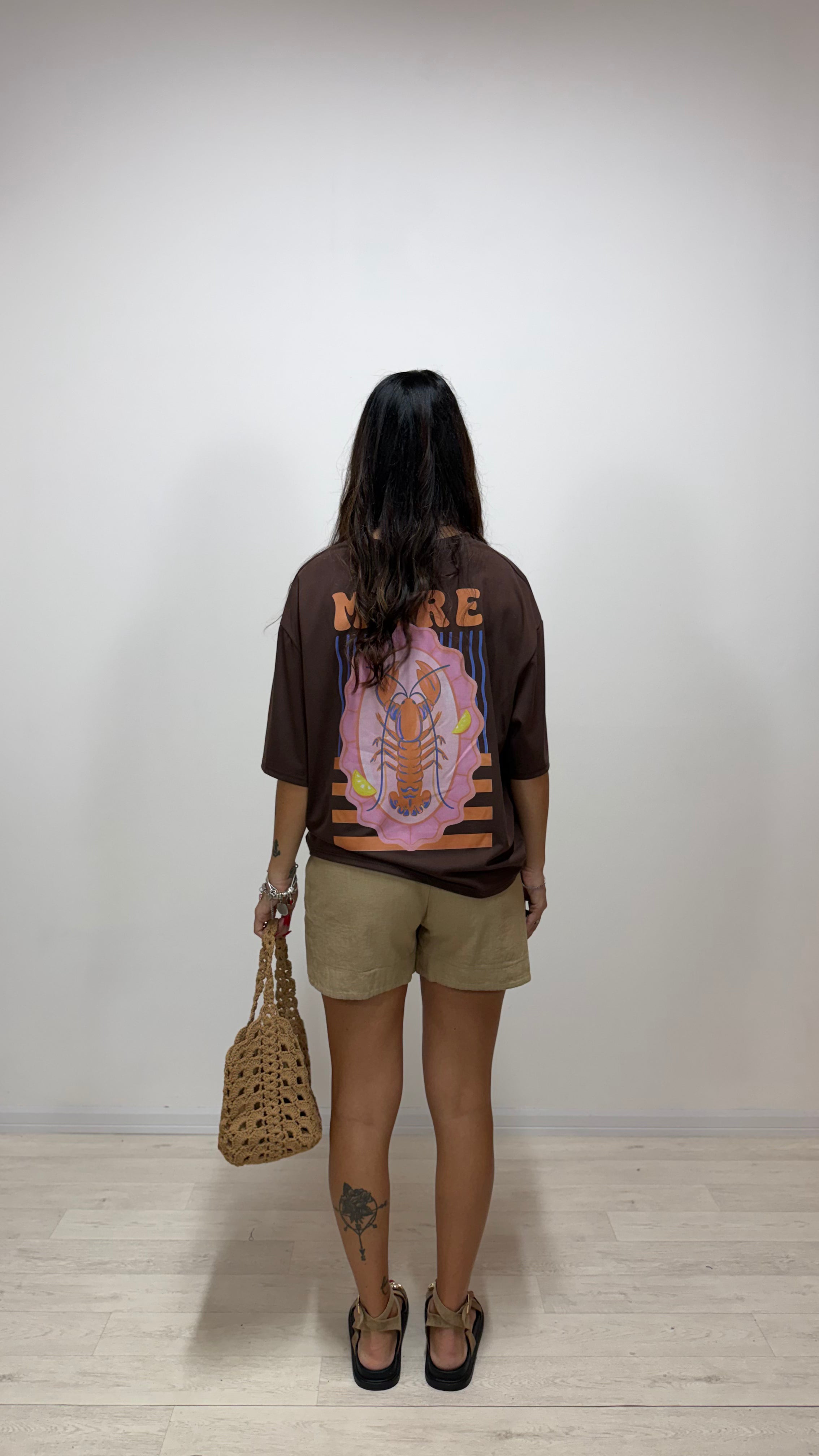 T-Shirt Mare Marrone