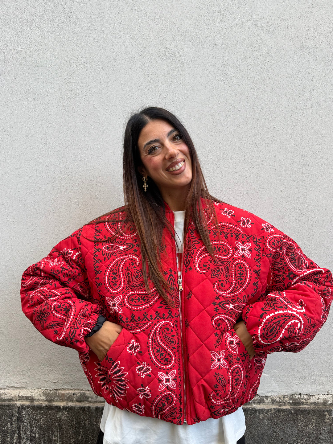 Bomber Bandana LUMINA Rosso