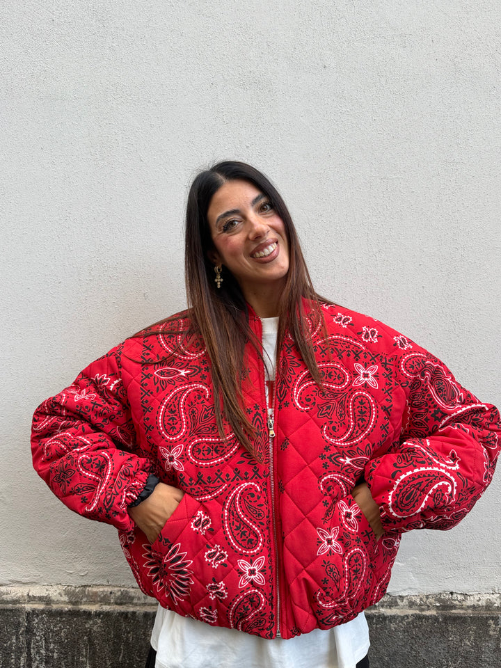 Bomber Bandana LUMINA Rosso