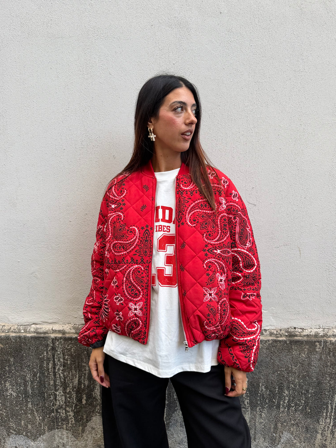 Bomber Bandana LUMINA Rosso