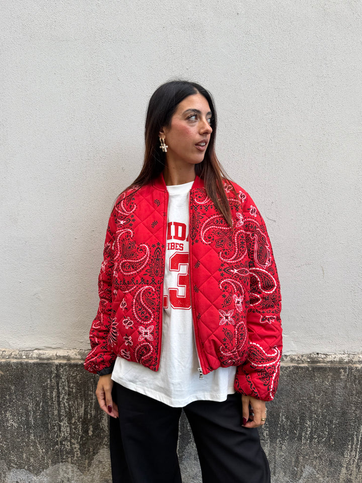 Bomber Bandana LUMINA Rosso