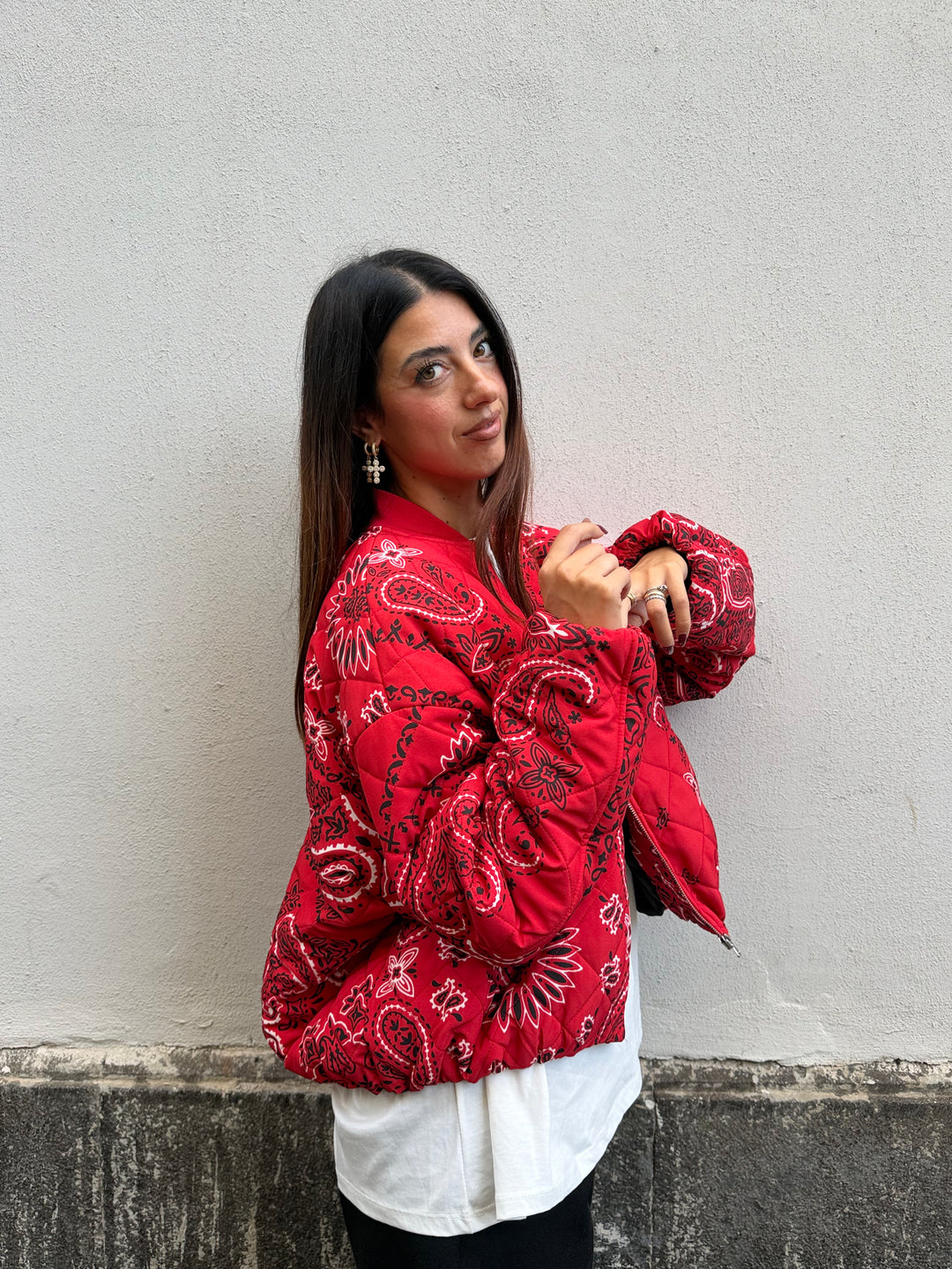 Bomber Bandana LUMINA Rosso