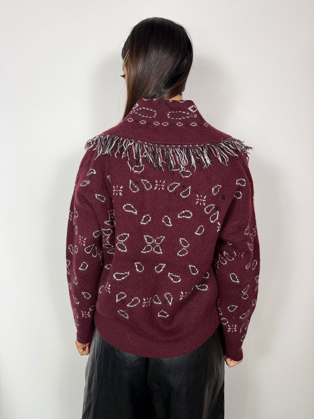 Cardigan Bandana Bordeaux