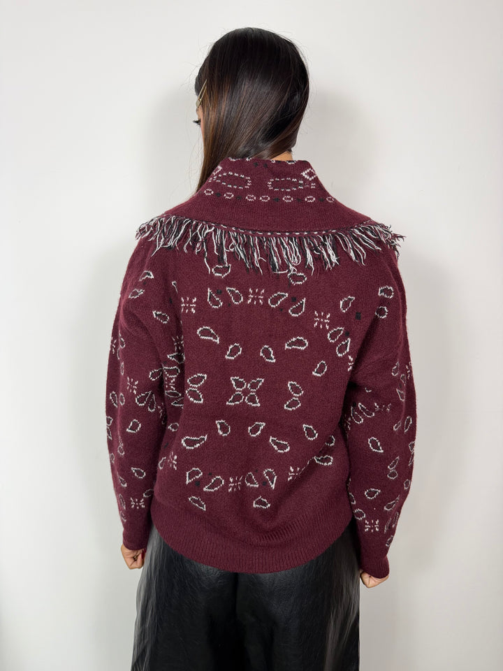 Cardigan Bandana Bordeaux