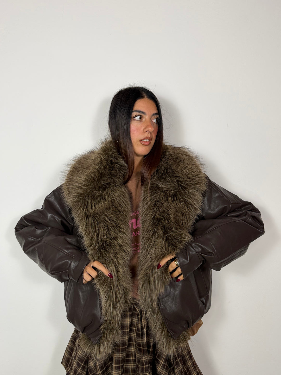 Bomber Charm Marrone