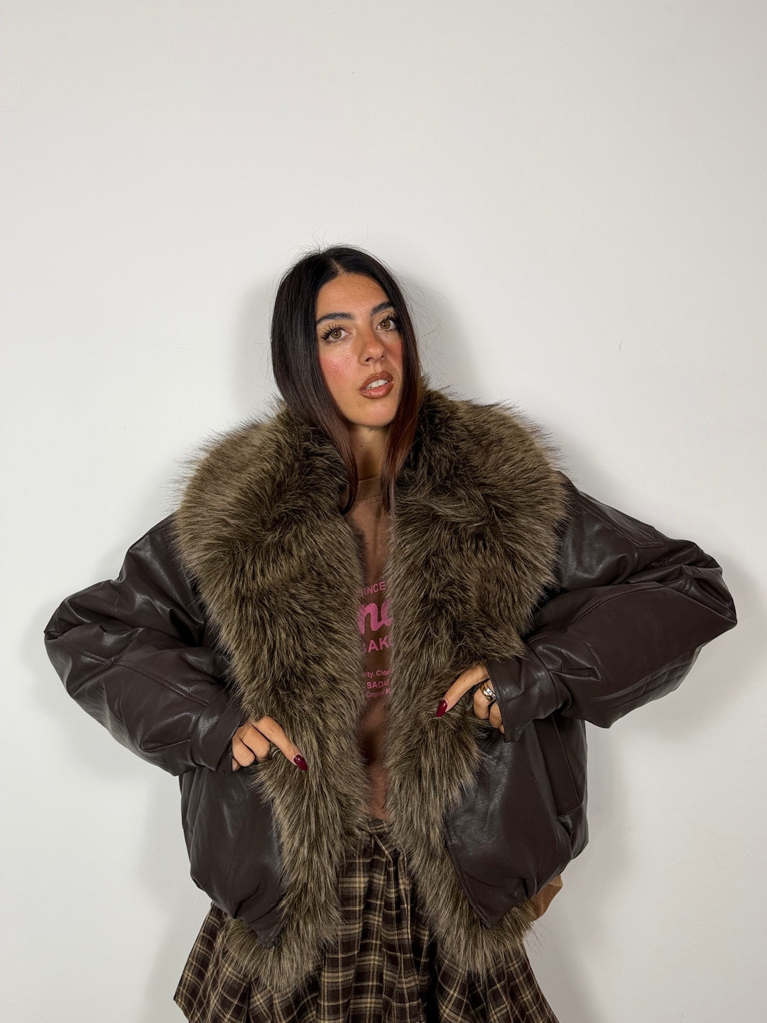 Bomber Charm Marrone