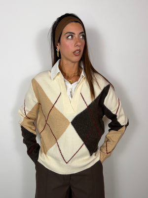 Pull Geometric Beige