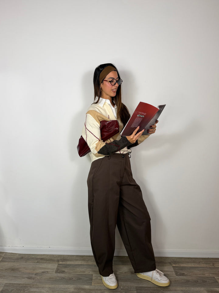 Pantalone Casual Marrone