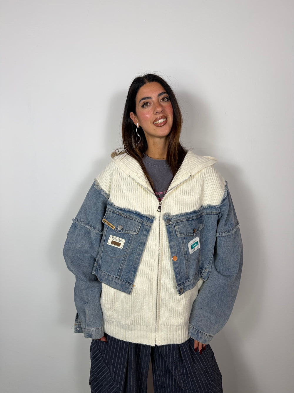 Cardigan Style&Urban Bianco