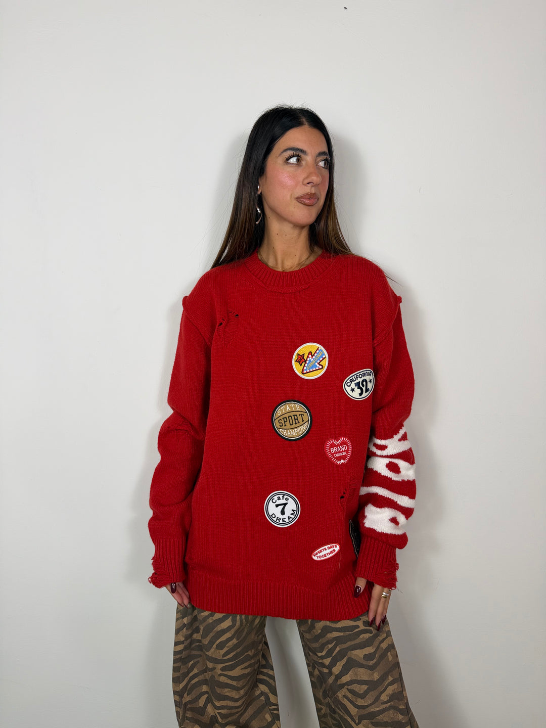 Pull Brand Design Rosso