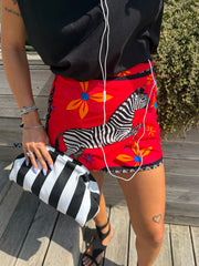 MiniGonna Zebra Rossa