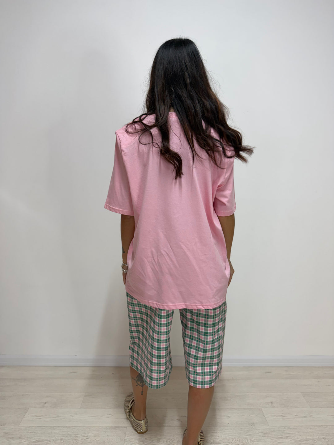 T-Shirt V JUST WEST Pink