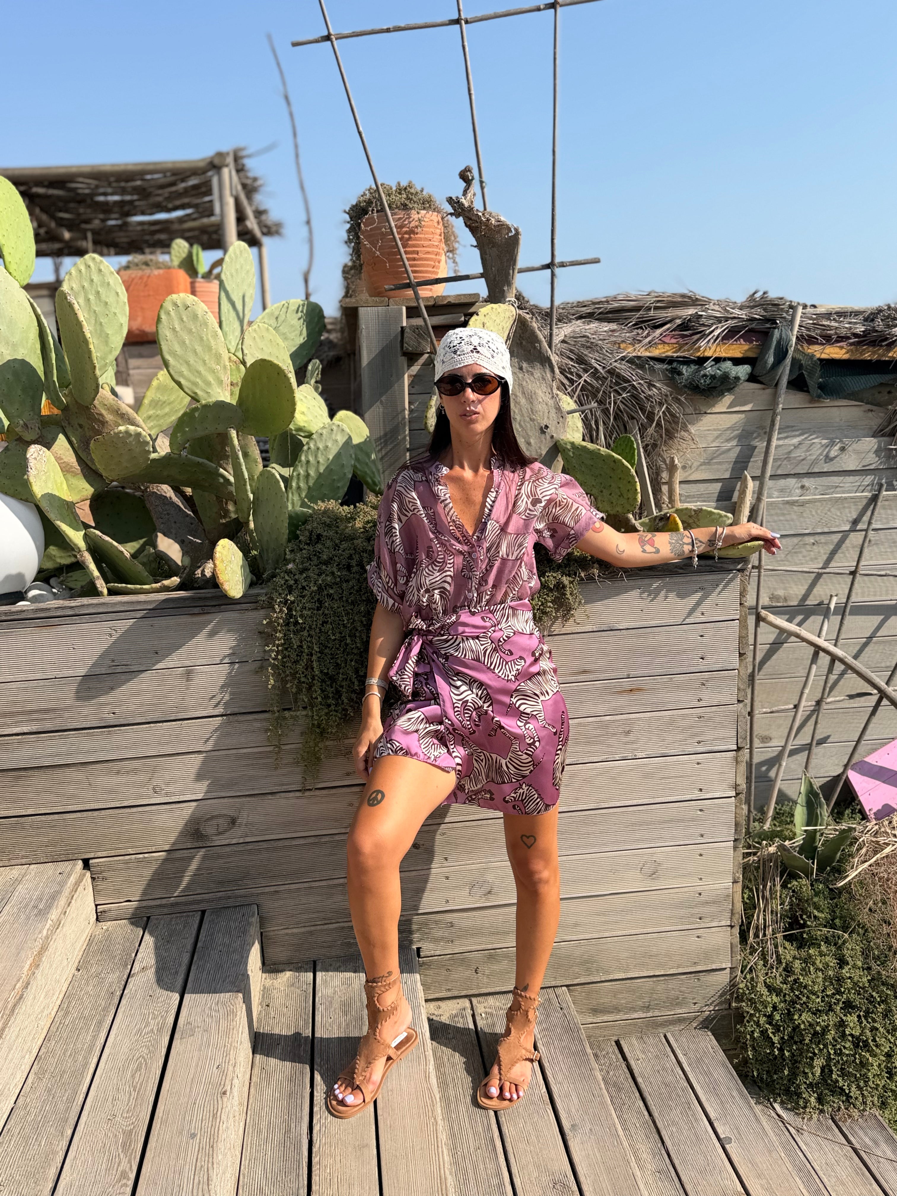 Camicia Zebre Lilla