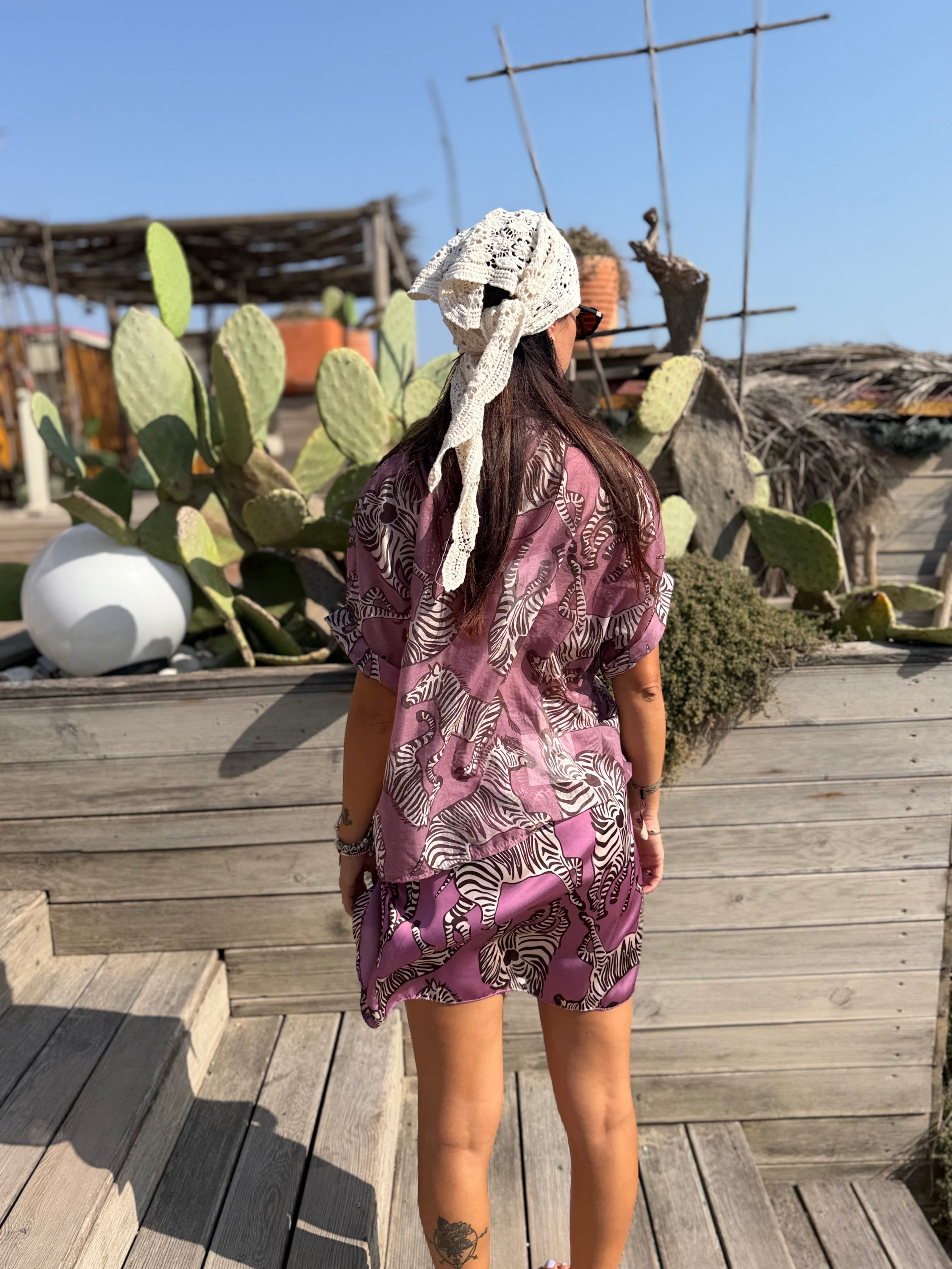 Camicia Zebre Lilla