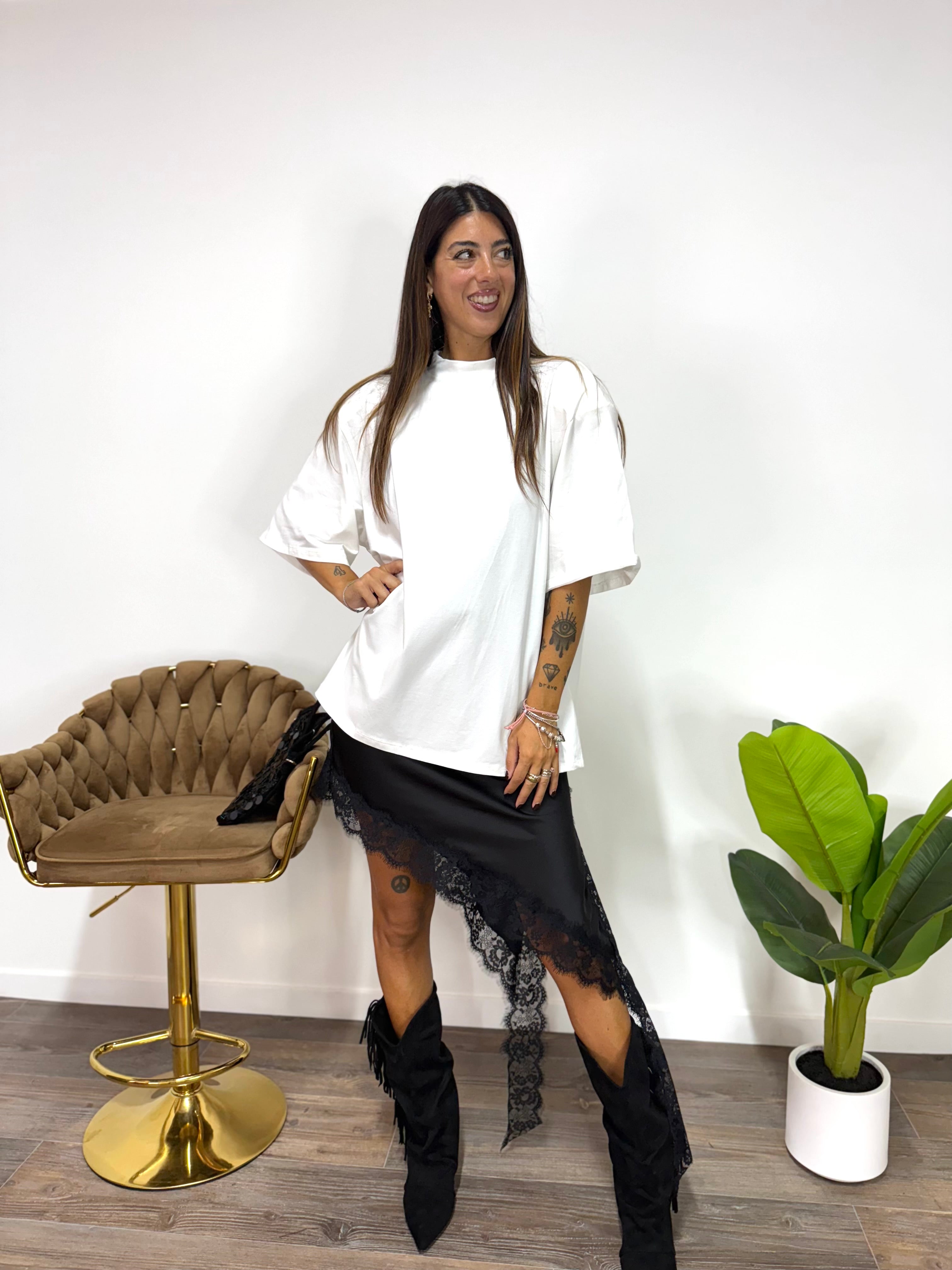 Maxi T-Shirt New York Bianca