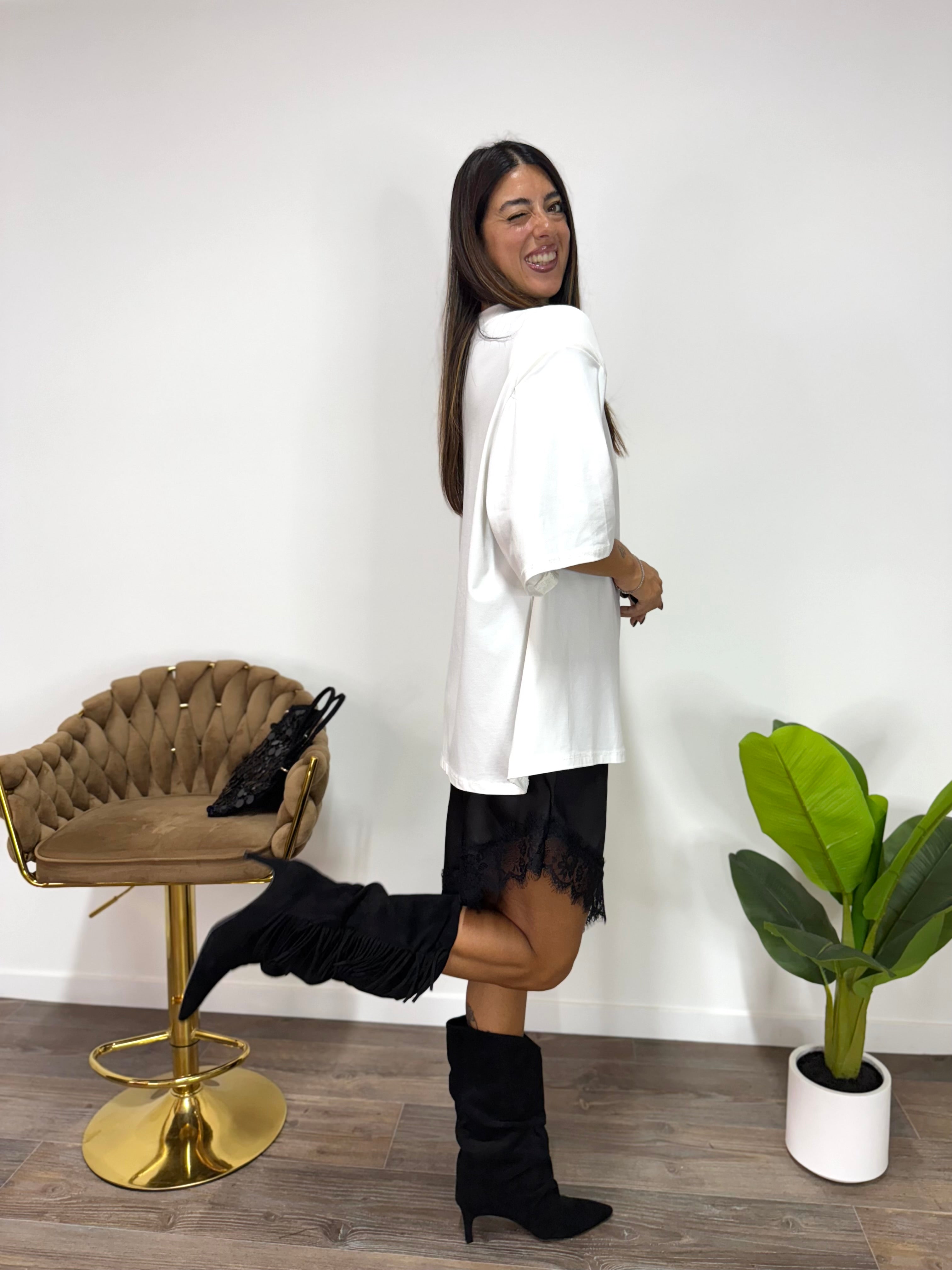 Maxi T-Shirt New York Bianca