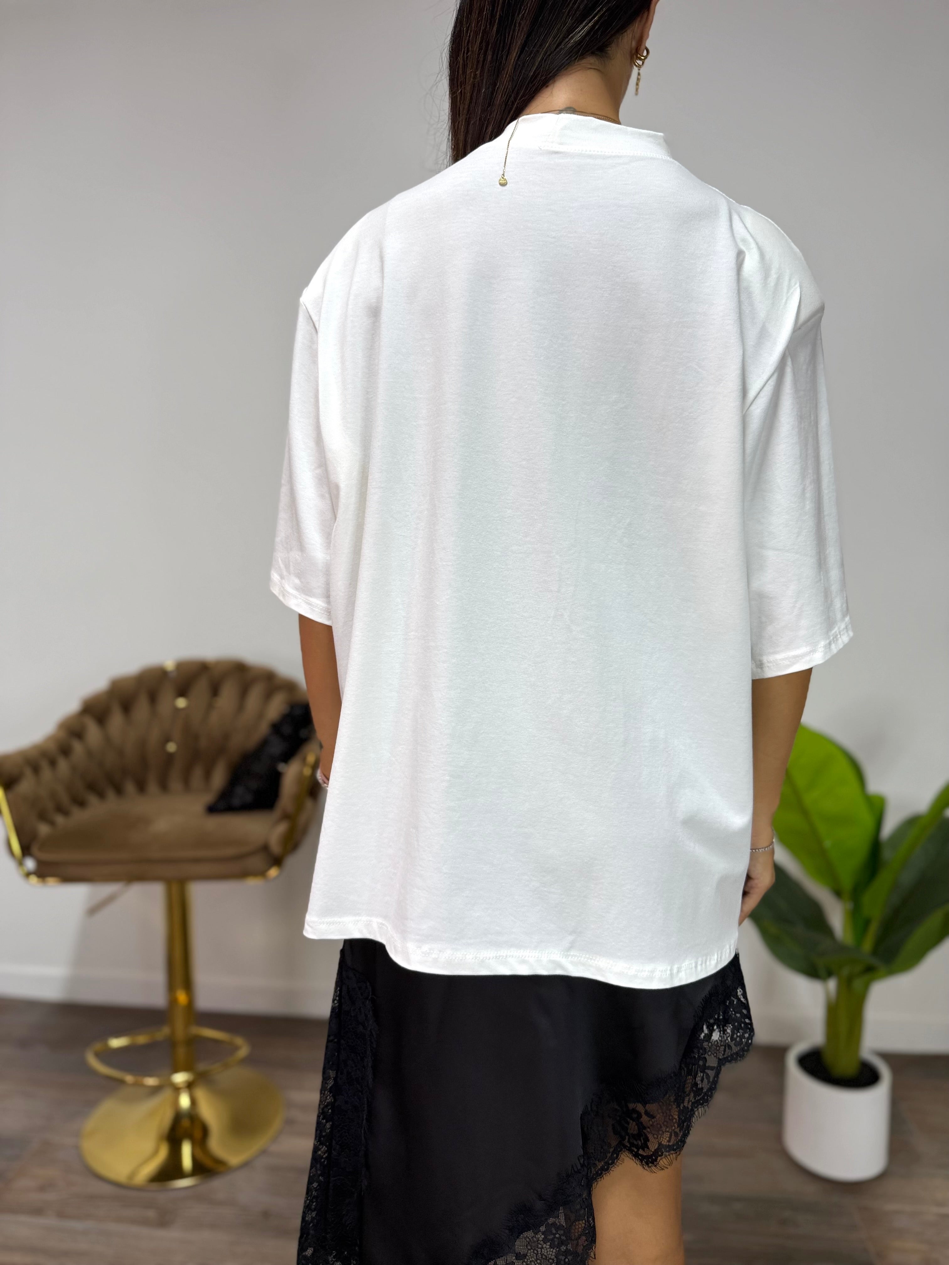 Maxi T-Shirt New York Bianca
