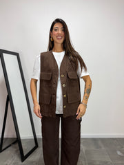 Gilet Sahara LUMINA Marrone