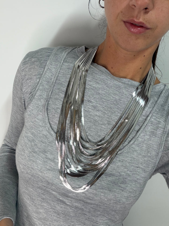 Collana Multifilo Silver