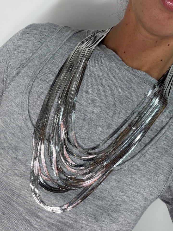 Collana Multifilo Silver