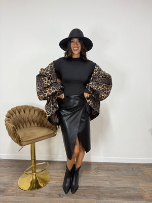 Longuette Leatherette Black