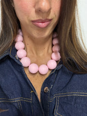Collana Akoya Rosa